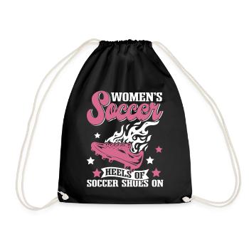 Soccer féminin, Football féminin, Football féminin - Sac de sport léger - noir - Devant