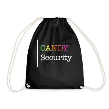 Halloween Shirt, Candy Security Tee, Gift For - Drawstring Bag - black - Front