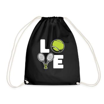 Love Tennis Coach Joueur de tennis Raquette de tennis - Sac de sport léger - noir - Devant