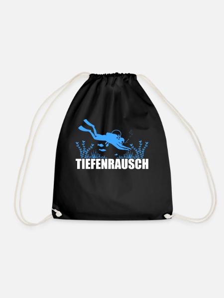 Tauchen, Gerätetauchen, Urlaub Meer Taucher - Turnbeutel - Schwarz