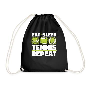 Manger Dormir Tennis Répéter Entraîneur de tennis - Sac de sport léger - noir - Devant
