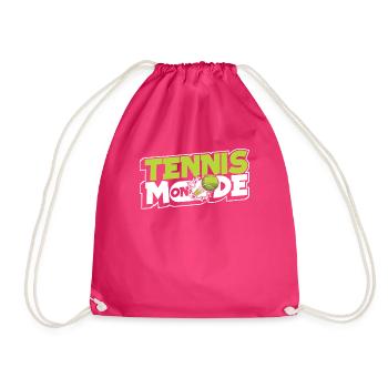 Tennis Mode On Tennis Coach Tennis Player Tennis - Drawstring Bag - fuchsia - Front
