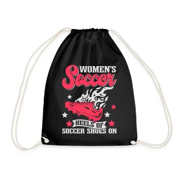 Soccer féminin, Football féminin, Football féminin - Sac de sport léger - noir - Devant