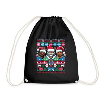 Joueur de football américain Football Noël - Sac de sport léger - noir - Devant