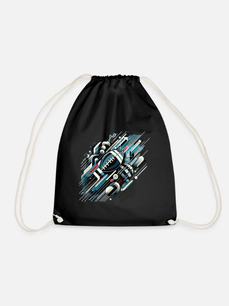 American Football Football Football Helm Football - Turnbeutel - Schwarz