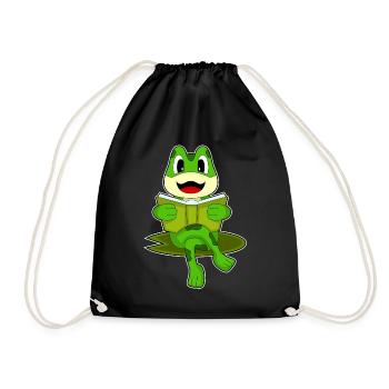Livre de Nerd grenouille - Sac de sport léger - noir - Devant