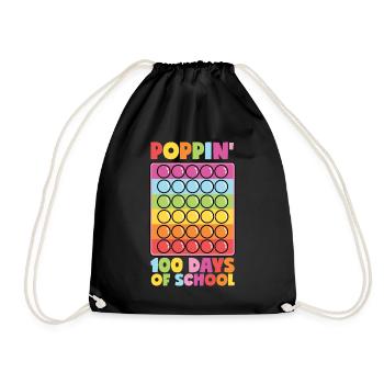 Poppin' 100 jours d’école - 100 jours d’école - Sac de sport léger - noir - Devant
