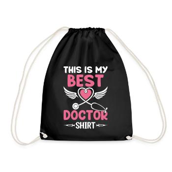 This Is My Best Doctor Shirt Emergency Doctor - Drawstring Bag - black - Front