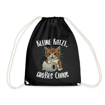 Chaton et l’aventure du rouleau de papier - Sac de sport léger - noir - Devant