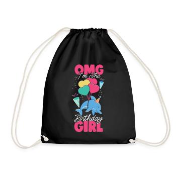 Dauphin Anniversaire Omg Je suis le - Sac de sport léger - noir - Devant