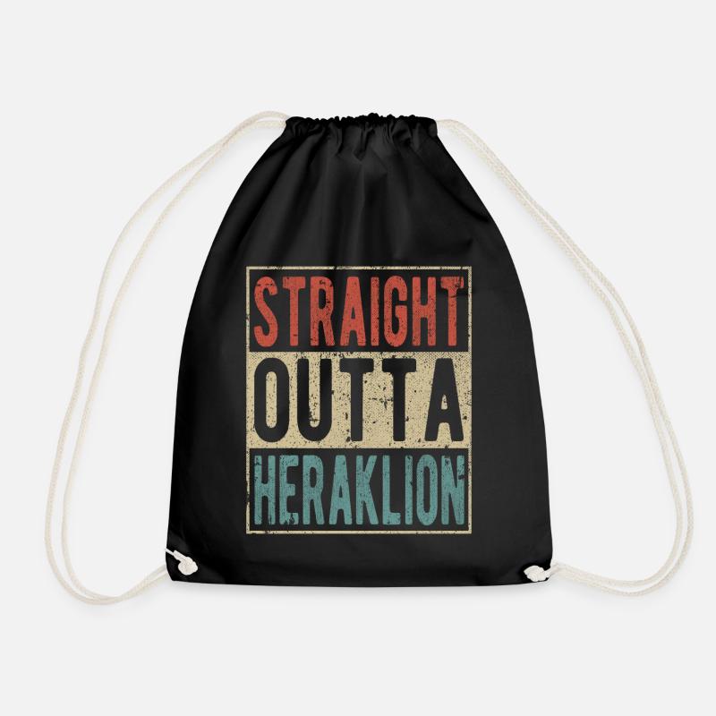 Direkt aus Heraklion heraus - Turnbeutel - Schwarz