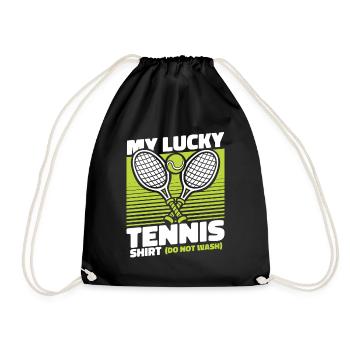 My Lucky Tennis Apparel Tennisspieler - Turnbeutel - Schwarz - Vorne