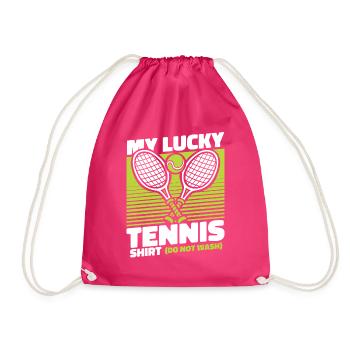 My Lucky Tennis Apparel Tennis Player - Drawstring Bag - fuchsia - Front