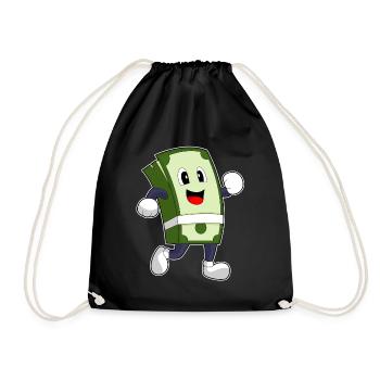Banknote Jogger Jogging Sports - Drawstring Bag - black - Front