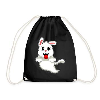 Hund Halloween Geist - Turnbeutel - Schwarz - Vorne