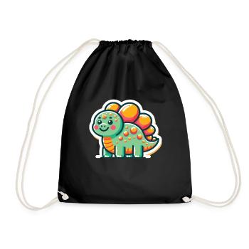 Dinosaure Bébé Dino Enfants Dinosaure Enfants - Sac de sport léger - noir - Devant