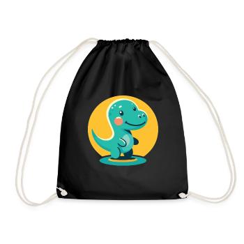Dinosaure Bébé Dino Enfants Dinosaure Enfants - Sac de sport léger - noir - Devant