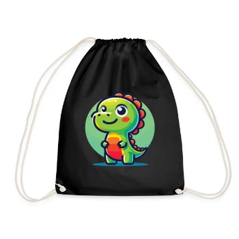 Dinosaure Bébé Dino Enfants Dinosaure Enfants - Sac de sport léger - noir - Devant
