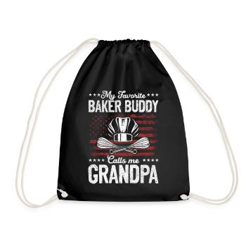 My Favorite Baker Buddy Calls Me Grandpa - Baker G - Drawstring Bag - black - Front