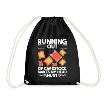 Papier d’artisanat carter fait à la main Crafter carte - Sac de sport léger - noir - Devant