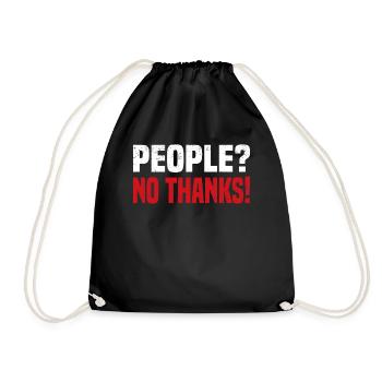 Misanthrope Antisocial Introvert - Drawstring Bag - black - Front