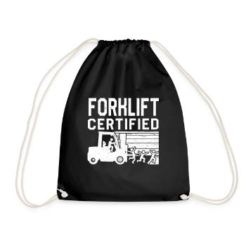 Chemise d’opérateur, chariot élévateur certifié Tee, cadeau pour - Sac de sport léger - noir - Devant