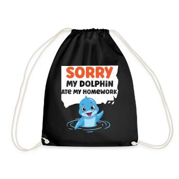 Dauphin Désolé Mon dauphin a mangé mon - Sac de sport léger - noir - Devant