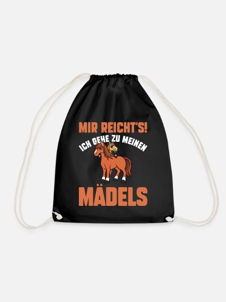 Pferd Reiten Bauernhof Bauer Pferdebesitzer Pferde - Turnbeutel - Schwarz