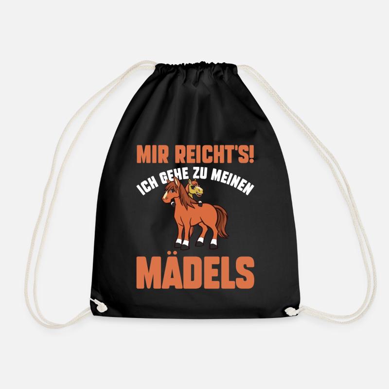 Pferd Reiten Bauernhof Bauer Pferdebesitzer Pferde - Turnbeutel - Schwarz
