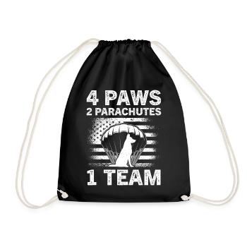 Parachutisme militaire parachutiste - Sac de sport léger - noir - Devant
