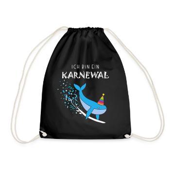 Je suis un carnaval, carnaval, confettis, surf, mer - Sac de sport léger - noir - Devant