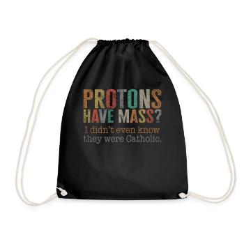 chemise catholique, protons ont la messe je n’ai même pas - Sac de sport léger - noir - Devant