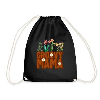 Chemise mère, Groovy Mama Floral Reto Tee, - Sac de sport léger - noir - Devant