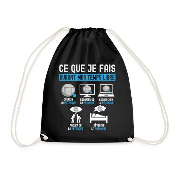 Pétanque Humour Bouliste Petanque Passionné Drole - Sac de sport léger - noir - Devant