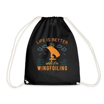 Planches de wingfoil Surfer Wingfoil Kitefoil - Sac de sport léger - noir - Devant