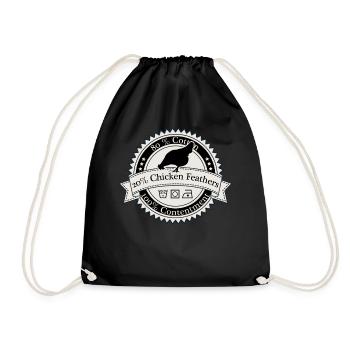 Chemise 80 % coton 20 % plumes de poulet - Sac de sport léger - noir - Devant