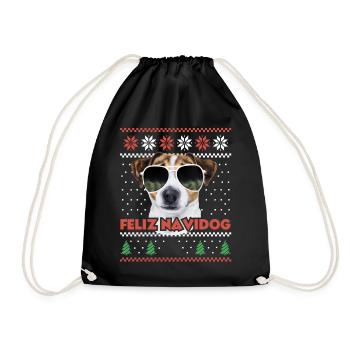 Jack Russel Terrier - Feliz Navidog Ugly Christmas - Sac de sport léger - noir - Devant