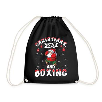 Cadeau de Noël de Noël Boxer Boxer Amour de Noël - Sac de sport léger - noir - Devant