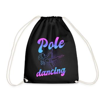 Pole Dance Dancer, Pole Dance, Pole Dancing - Drawstring Bag - black - Front