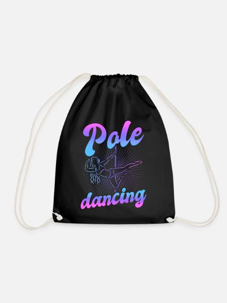 Pole Dance Dancer, Pole Dance, Pole Dancing - Drawstring Bag - black