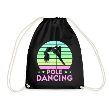 Pole Dance Dancer, Pole Dance, Pole Dancing - Drawstring Bag - black - Front