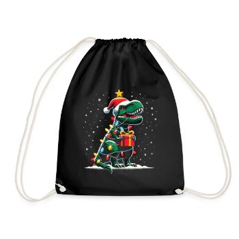 Arbre Rex Noël laid - Sac de sport léger - noir - Devant