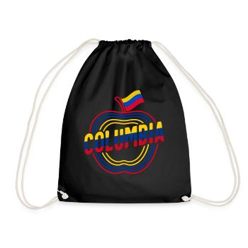 Columbia Flag Shirt, Columbia 5 Tee, Gift For - Drawstring Bag - black - Front