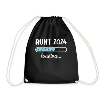 Aunt 2024 Loading T Shirt - Drawstring Bag - black - Front