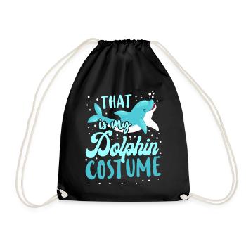 Dolphin Halloween That Is My - Drawstring Bag - black - Front