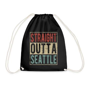 Direkt aus Seattle - Turnbeutel - Schwarz - Vorne