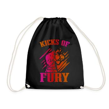 Kickboxer Martial Arts Kickboxing Kickboxen - Turnbeutel - Schwarz - Vorne