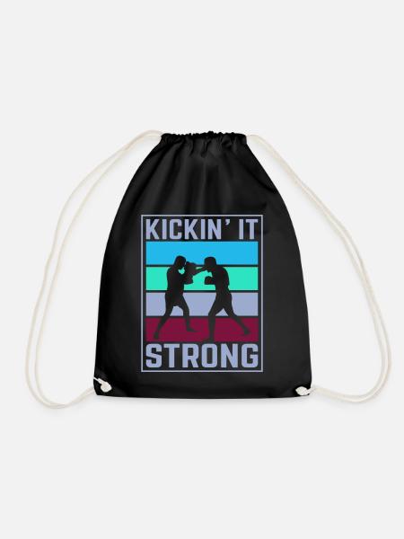 Kickboxer Martial Arts Kickboxing Kickboxen - Turnbeutel - Schwarz