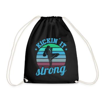 Kickboxer Arts martiaux Kickboxing Kickboxen - Sac de sport léger - noir - Devant