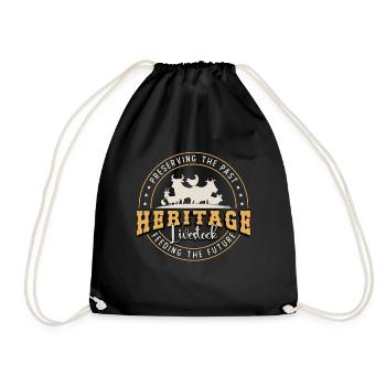 Livestock Breeder Preserving The Past Farm Animals - Drawstring Bag - black - Front